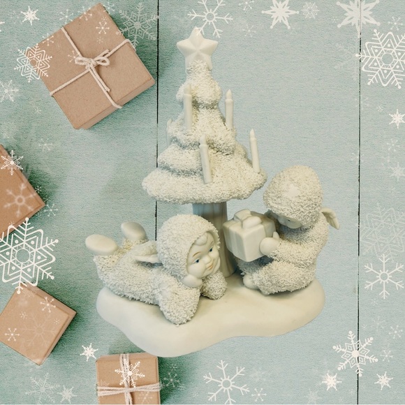 Department 56 Other - DEPT 56 SNOWBABIES Figurine "Thank You" Two Snowbabies Under the Christmas Tree